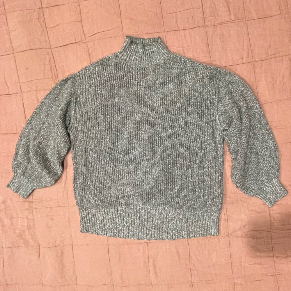 Aerie Green-Gray Hits the Spot Sweater